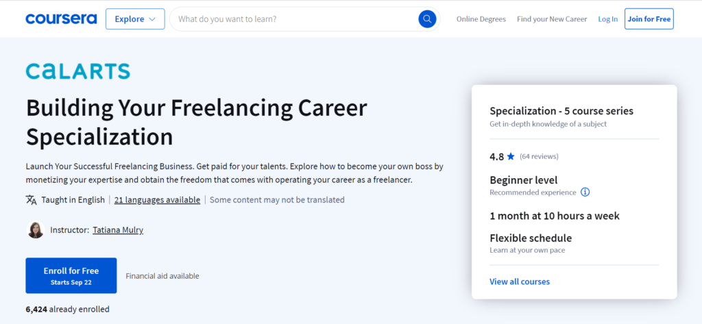 Online freelancing best course