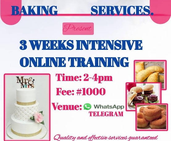 Offering baking services online