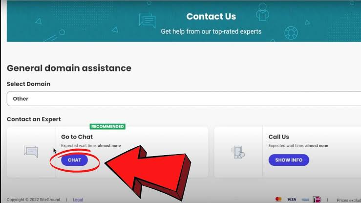 it's easy to contact SiteGround team
